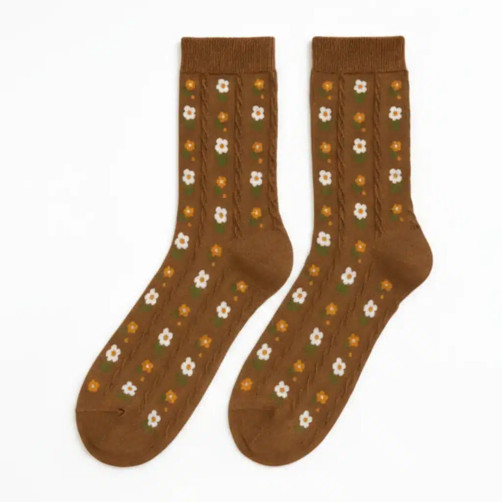 Dámska darčeková krabica | hnedá - 6 párov