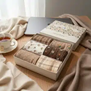 Dámska Darčeková Krabička | HNEDÁ – 6 PÁROV [35–41]