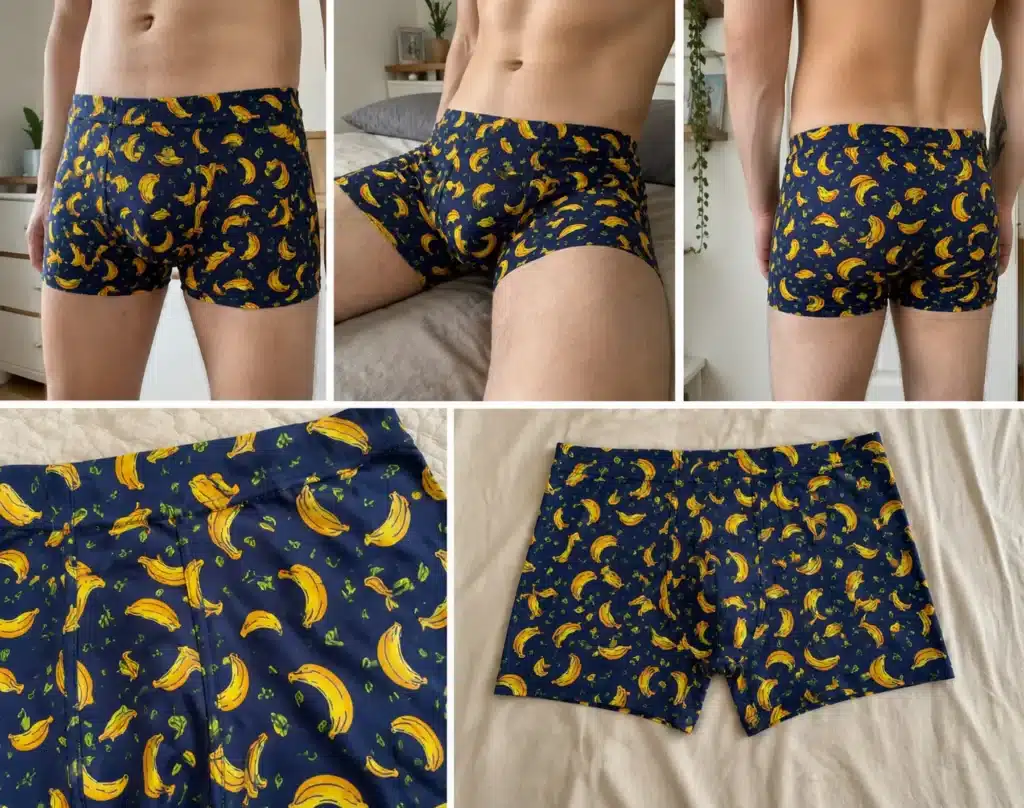 Tmavomodré bambusové boxerky s banánmi – ilustračné foto